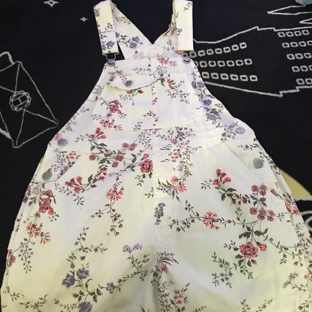 Flowery overalls